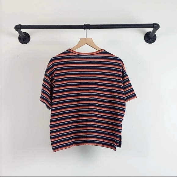 NWT Roxy Rainbow Morning Striped Short Sleeve Tee - Picture 6 of 7